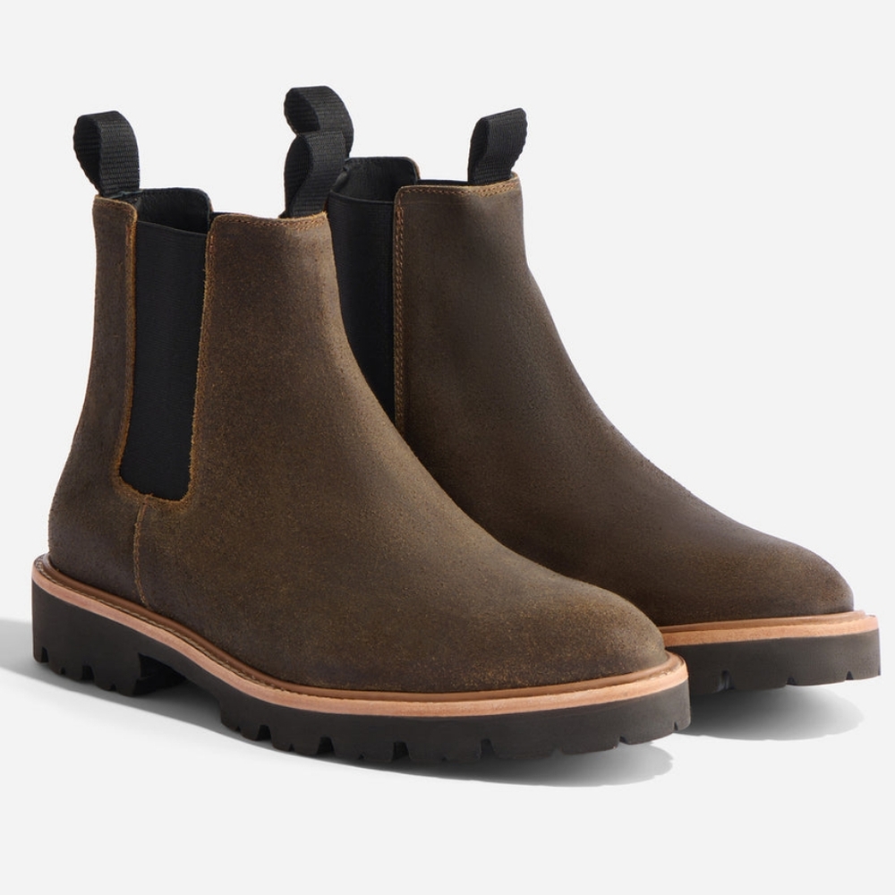 NIB Nisolo Go-To Lug Chelsea Boot 2.0 Brown Leather Waterproof 9 Sustainable